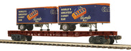 MTH 20-95509 O Scale Premier Pittsburgh & Lake Erie P&LE Flatcar with Clark Bar Trailers