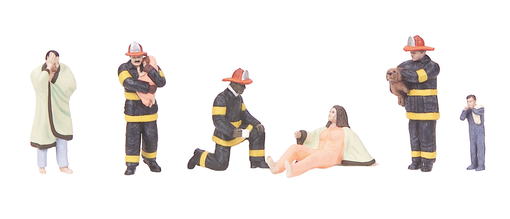 MTH 30-11060 Fire Scene Figures #8 6 Pack