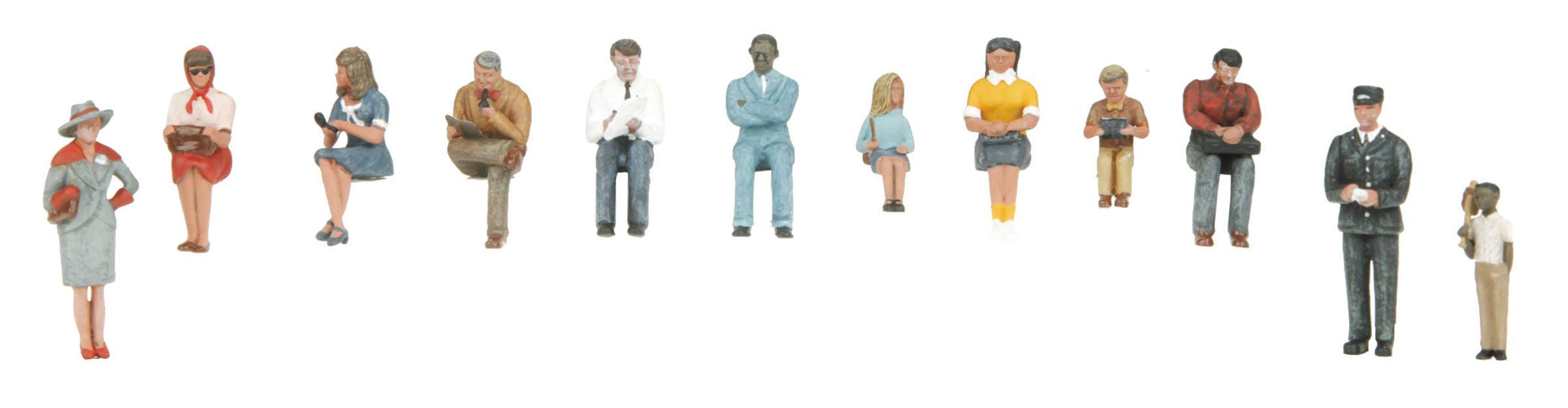 MTH 30-11068 Passenger Figures #4 12 Piece Set