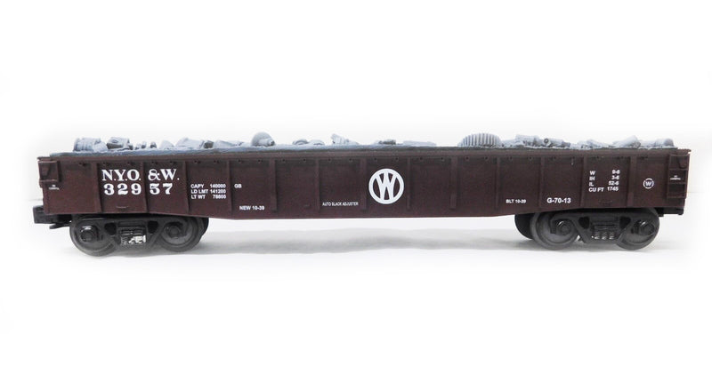MTH 30-7015B O Gauge Gondola with Junk Load New York Ontario & Western