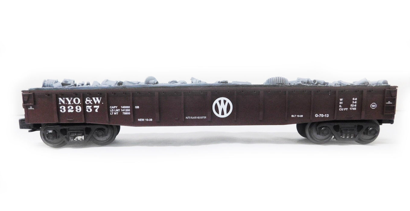 MTH 30-7015B O Gauge Gondola with Junk Load New York Ontario & Western