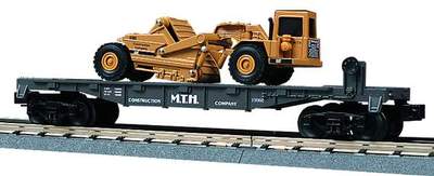 MTH 30-7616 RailKing MTH Construction Flat Car with Ertl Earth Mover