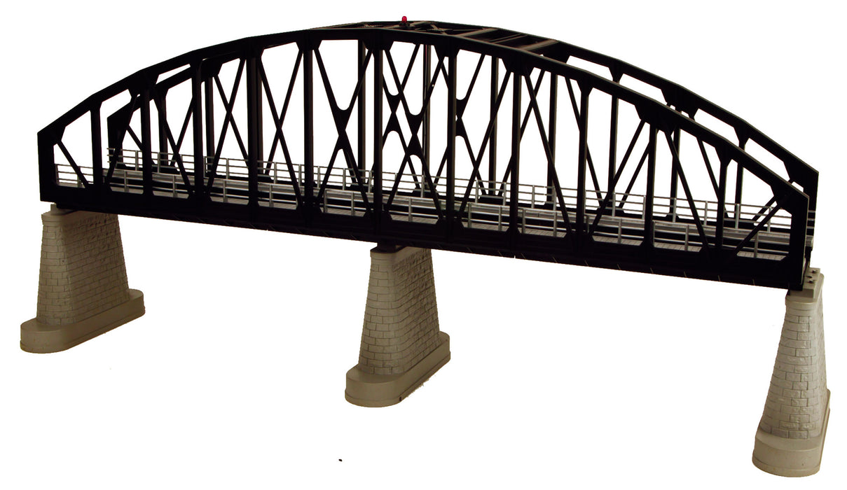 MTH 40-1121 O Gauge RealTrax Single Track Steel Arch Bridge - Black