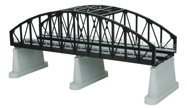 MTH 40-1125 O Gauge RealTrax Double Track Steel Arch Bridge - Black