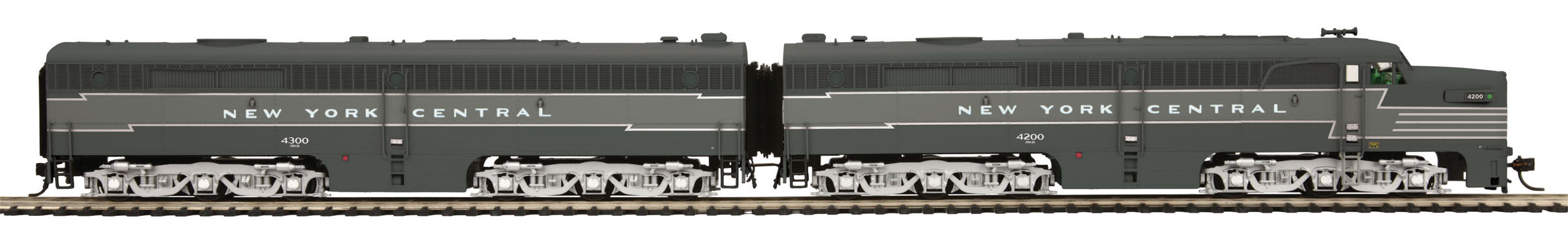 MTH 80-2046-1 HO Scale ALCo PA-1 AB Set NYC 4200/4300 DCC Sound - USED