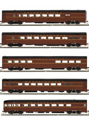 MTH 80-60048 HO Scale Streamlined 5 Car Passenger Car Set Pennsylvania PRR - Modified