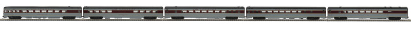 MTH 81-60006 HO Scale Smooth Side 5 Car Passenger Set Erie Lackawanna - USED