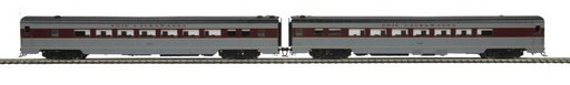 MTH 81-60014 HO Scale Smooth Side 2 Car Parlor Passenger Set Erie Lackawanna - USED