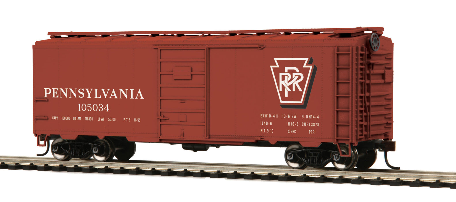 MTH 85-74113 HO Scale 40' PS-1 Boxcar Pennsylvania PRR 105034 - NOS