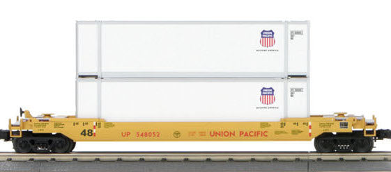 MTH Railking 30-4214B O Gauge Husky Stack Well Car Union Pacific UP 548052 - USED