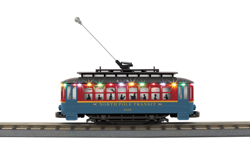 MTH RailKing 30-5218 O Gauge Bump-N-Go Trolley with LED Lights North Pole