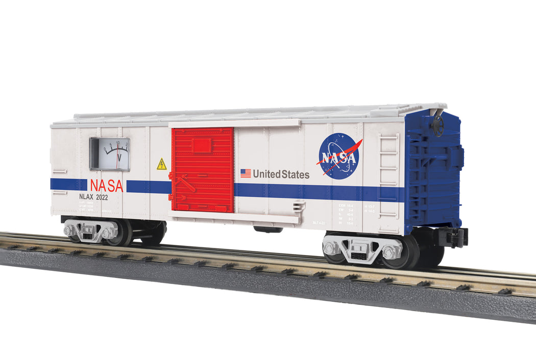 MTH Railking 30-71122 O Gauge Boxcar with Power Meter - NASA