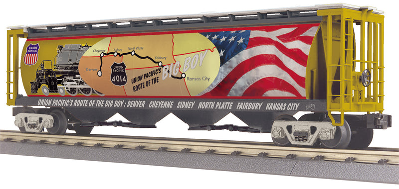 MTH Railking 30-75708 O Gauge 4 Bay Cylindrical Hopper Union Pacific