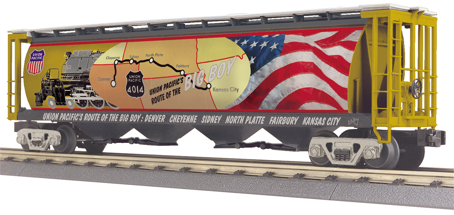 MTH Railking 30-75708 O Gauge 4 Bay Cylindrical Hopper Union Pacific