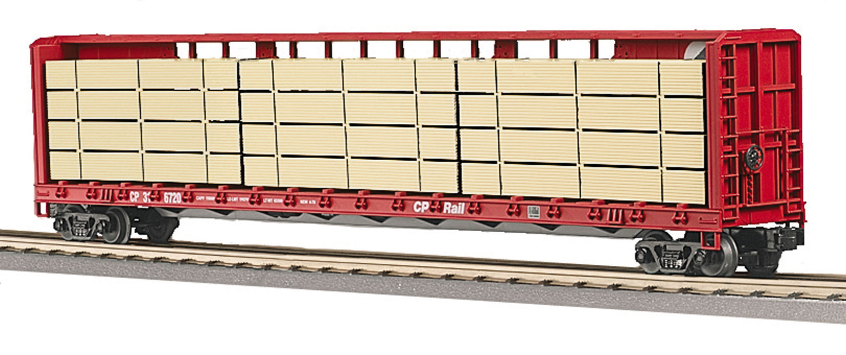 MTH RailKing 30-7685 O Gauge Centerbeam Flatcar Canadian Pacific CP 316720 - NOS