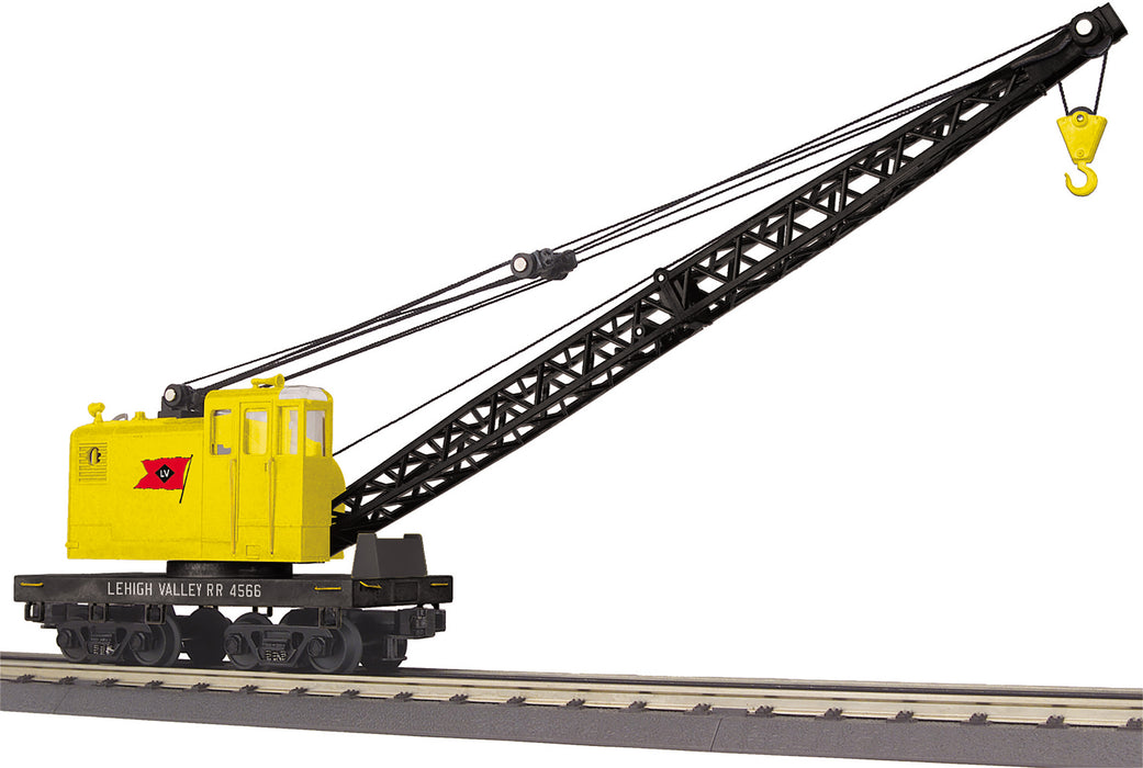 MTH Railking 30-79661 O Gauge American Crane Car Lehigh Valley LV