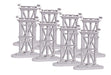 MTH RealTrax 40-1147 O Gauge 8 Piece Elevated Subway Trestle for FasTrack