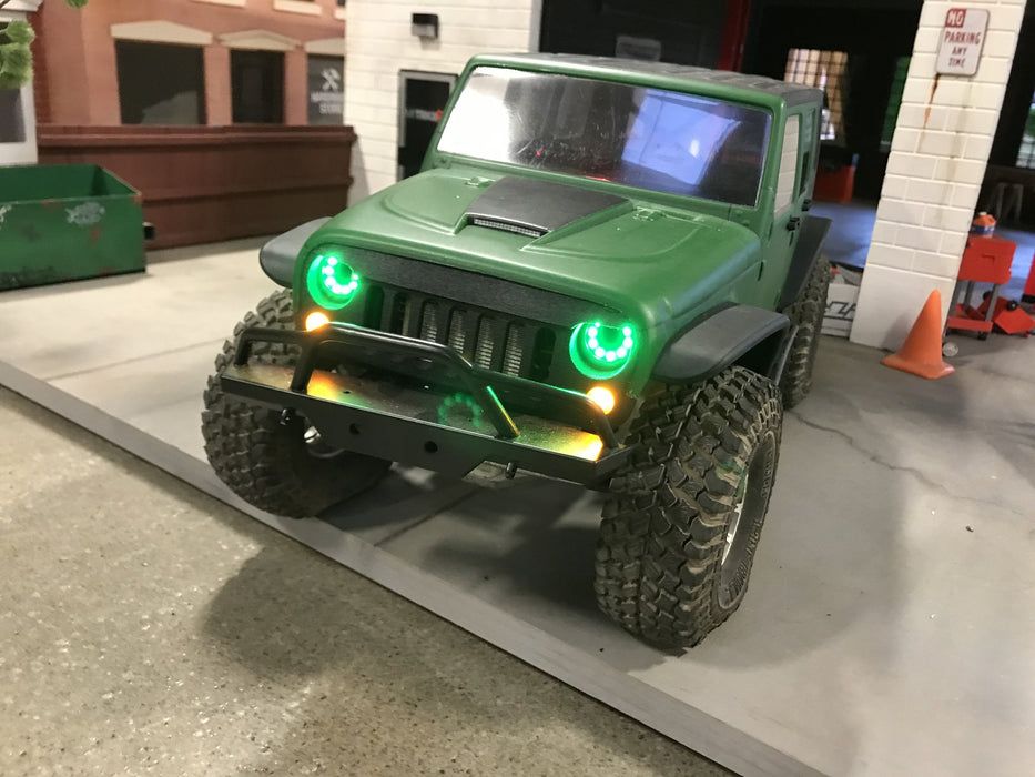 MyTrickRC Attack AA17G 17mm Green Halo LED Headlights