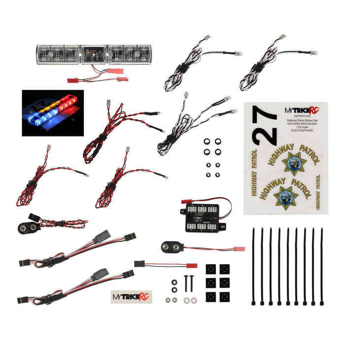 MyTrickRC Attack EM4 CHP Deluxe Light Bar Kit with Flasher and Decals