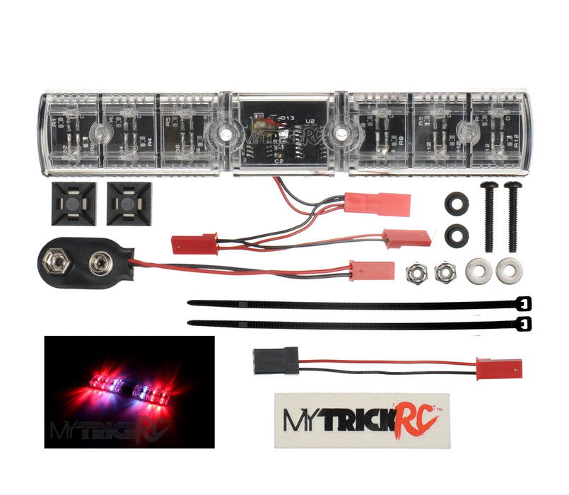 MyTrickRC Attack FB2 Fire Blaze Flasher Realistic Flashing Light Bar with Red Leds