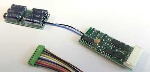 NCE 5240146 D13NHJ HO Scale 4-Functions Small No Halt Installed 9 Pin JST Plug or Hardwire Decoder