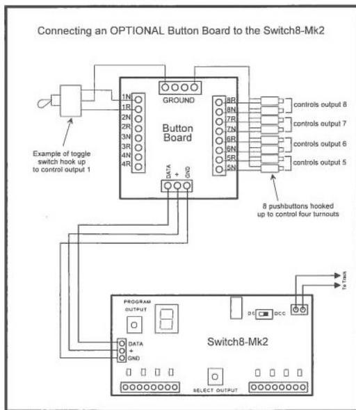 NCE 5240151 Switch-8 MK2 will control 8 Tortoise Switch Machines [Accessory DCC Decoder]