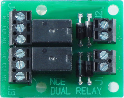 NCE 5240236 Dual Relay board for isolated output of Switch-8 or Switch-It [Accessory Add On Board]
