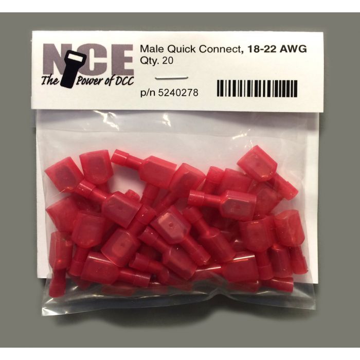 NCE 5240287 MQCR10 Red Male Quick Connect 20 Pack