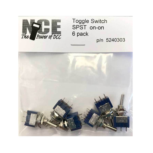 NCE 5240303 TS6S  125V - 5A On/On SPST Toggle Switch 6 Pack