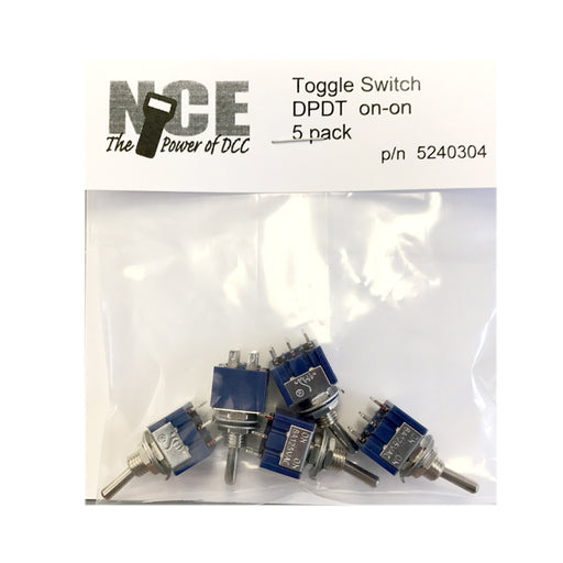 NCE 5240304 TS5D 125V - 5A On/On DPDT Toggle Switch 6 Pack