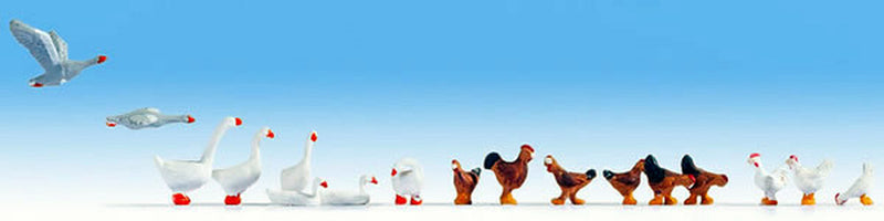 Noch 15772 HO Scale Figures Chickens & Geese