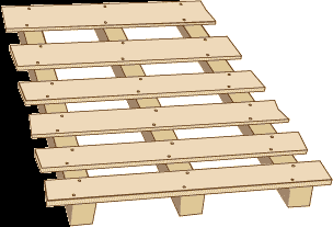 Northeastern Scale Lumber (95031)  P001NEB HO Scale Freight Pallets 16 Pack