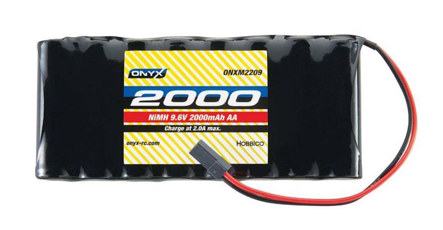Onyx M2214 9.6V NiMH 2000mAh AA Flat Transmitter Universal Battery Pack