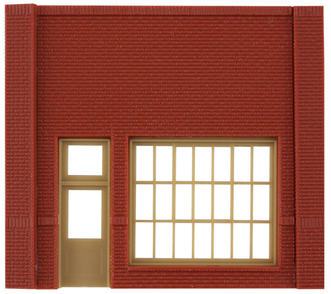 Woodland Scenics DPM 30171 HO Scale Street Level Wall Sections - Steel Sash Entry Door 4-Pack