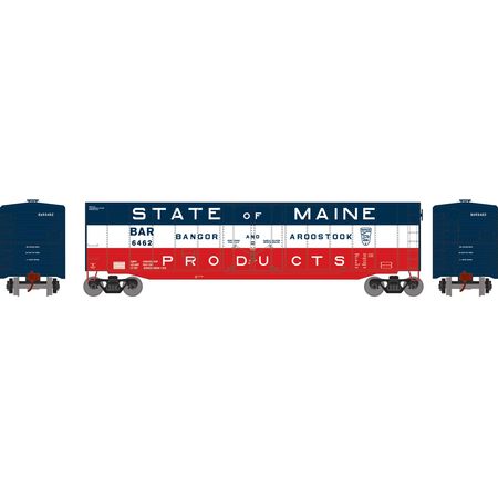 Roundhouse 1132 HO Scale 50' Plug Door Boxcar Bangor & Aroostook BAR 6462