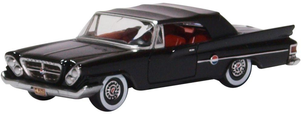 Oxford Diecast 87CC61002 HO Scale 1961 Chrysler 300 Black and Red