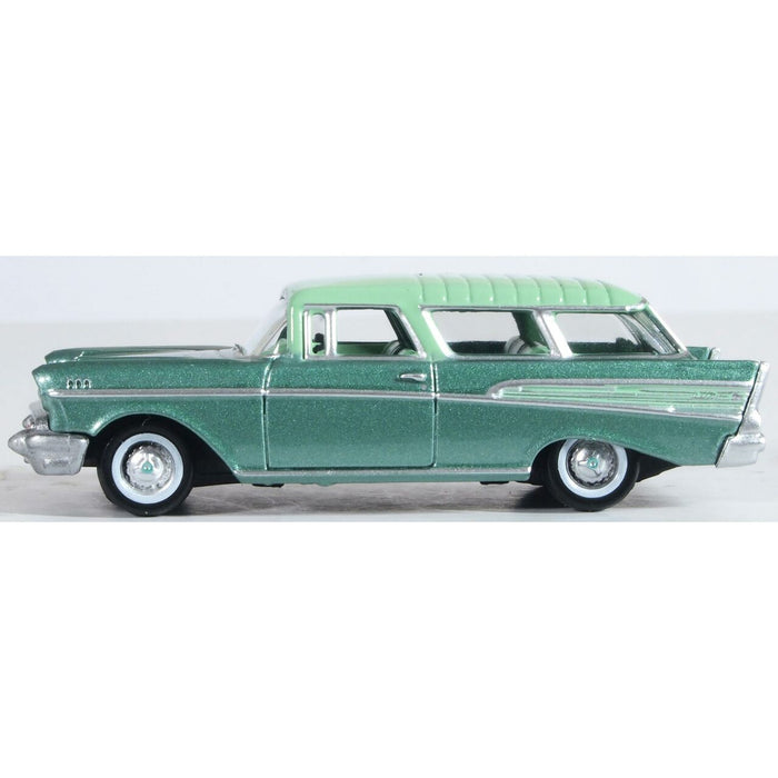 Oxford Diecast 87CN57006 HO Scale 1957 Chevy Nomad Station Wagon Hot Rod Highland Green