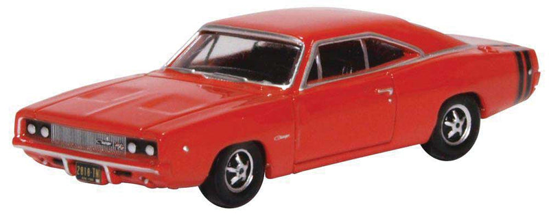Oxford Diecast 87DC68001 HO Scale 1968 Dodge Charger Red