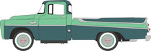 Oxford Diecast 87DP57003 HO Scale 1957 Dodge D100 Pickup Two-Tone Green