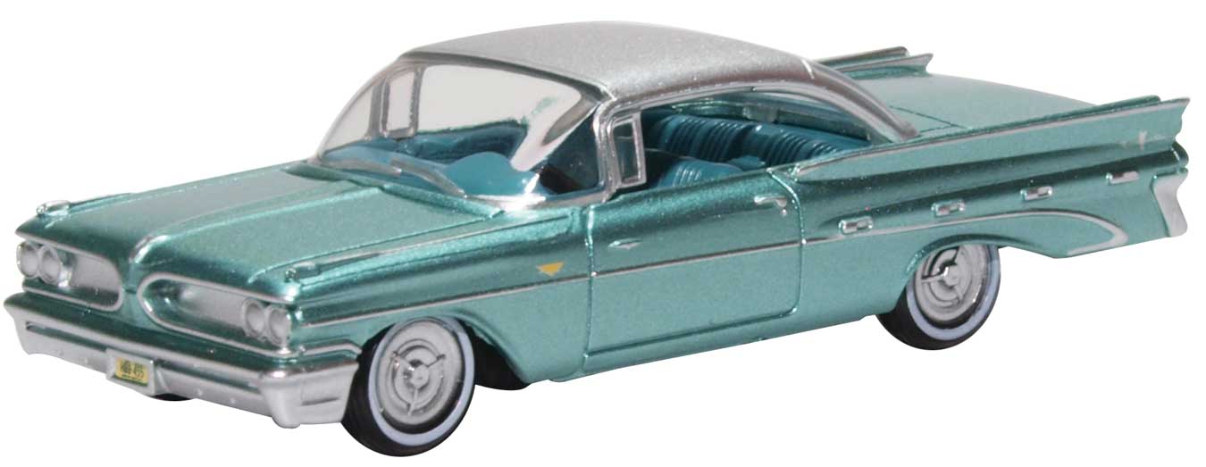 Oxford Diecast 87PB59003 HO Scale 1959 Pontiac Bonneville Seaspray Green