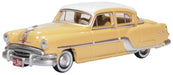 Oxford Diecast 87PC54002 HO Scale 1954-1965 Pontiac Chieftain Sedan White and Yellow
