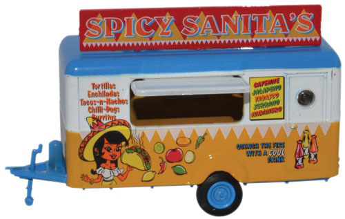 Oxford Diecast 87TR013 HO Scale Concession Trailer Spicy Sanita's