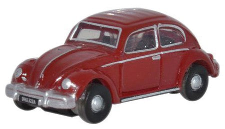 Oxford Diecast NVWB002 N Scale Volkswagen VW Beetle Bug Ruby Red