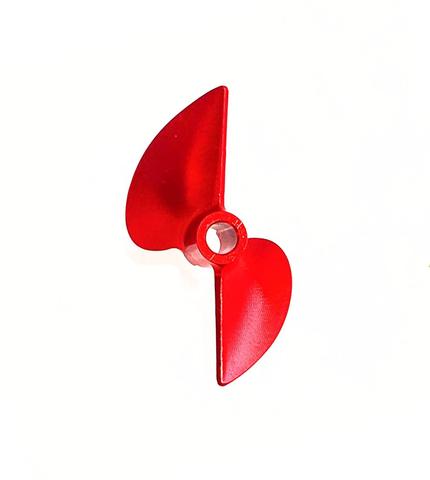 Oxidean Marine 00092 Red CNC Aluminum Left Hand Propeller 1.4 Pitch 3/16 Bore 4514 for RC Boat