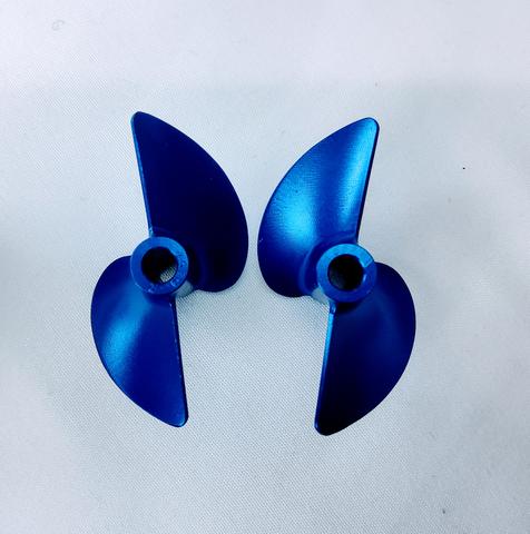 Oxidean Marine 00096 Blue 45mm CNC Aluminum Left and Right Hand Propeller 1.9 Pitch 3/16 Bore 4514 f