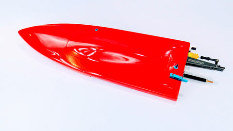 Oxidean Marine Mini-Dom Fiberglass Self Righting Mono RTR RC Boat - Red (OXIMDOMF-ARTR-R + OXM-50001