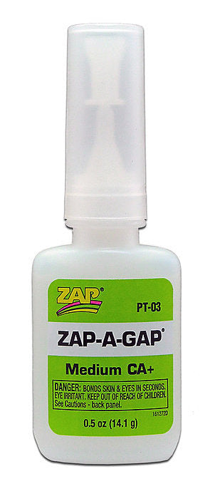 Pacer PT-03 ZAP A Gap CA+ Glue Medium, 1/2 oz