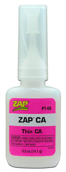 Pacer PT-09 ZAP CA Glue, 1/2 oz