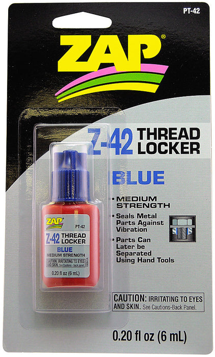 Pacer PT-42 ZAP Z-42 Blue Thread Locker, .20 oz