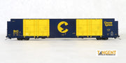 Tangent Scale Models 25510-03 HO Scale 86' Auto Parts Boxcar Chessie System B&O 492371